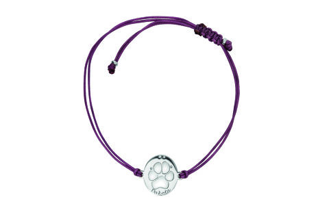 Silver bracelet with fingerprint